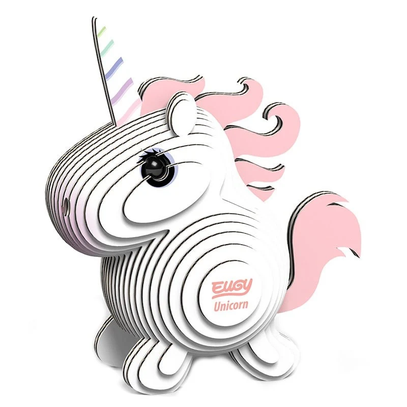 Öko-Puzzle 3D – Rosa Einhorn