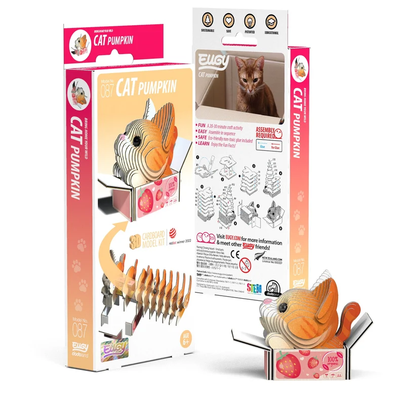 Öko-Puzzle 3D – Kätzchen Pumpkin