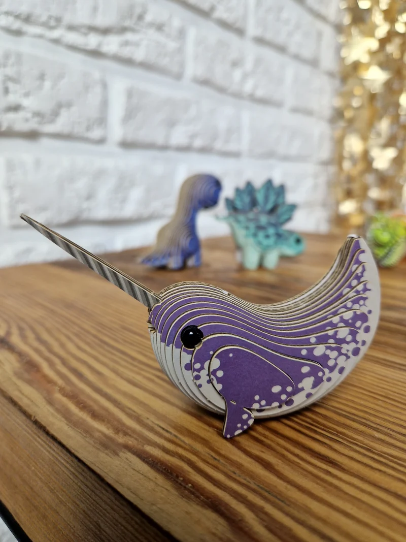 Öko-Puzzle 3D – Narwal