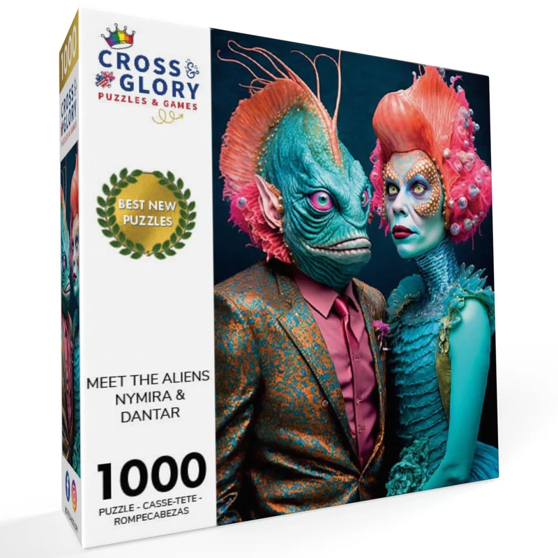 PFG Meet the Aliens - Nymira & Dantar (1000pcs) (Usage/Used- PUZZLES FOR GOOD)