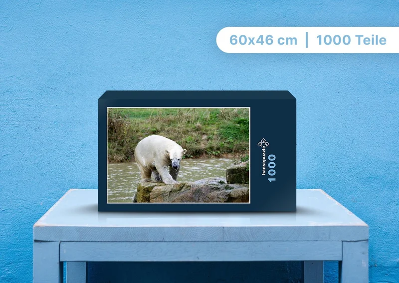 94125 Tierwelt - Eisbär auf Fels Puzzle