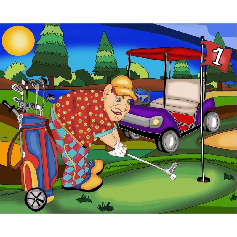 Diamond Painting - Le golfeur, Anie Maltais