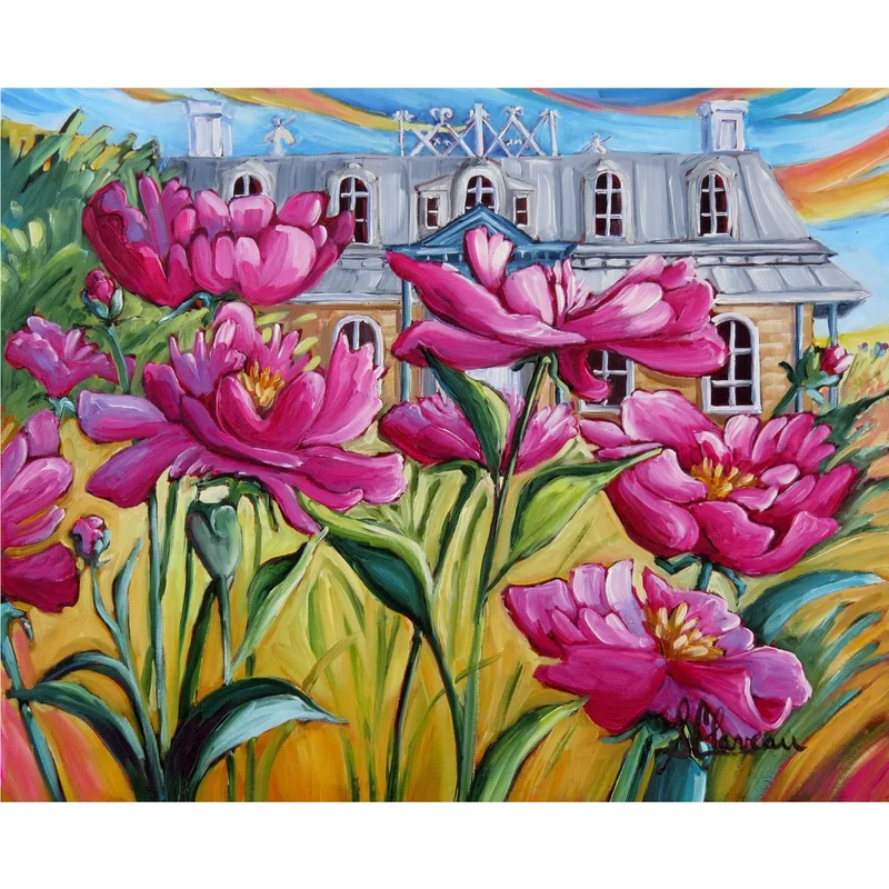 Diamond Painting - Les pivoines du presbytere, Suzanne Claveau