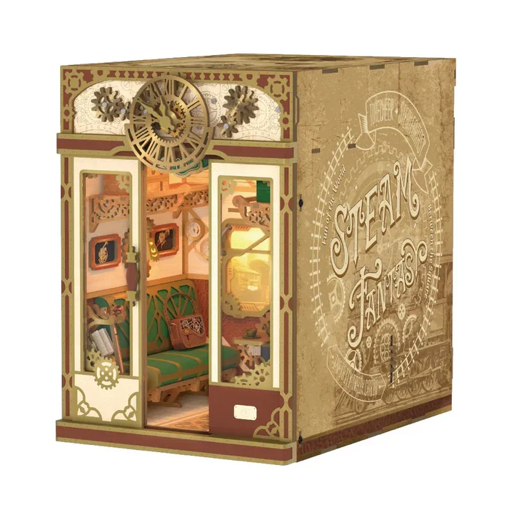 Book Nook - Steam Fantasy Infinity Train Cabin (Wood)