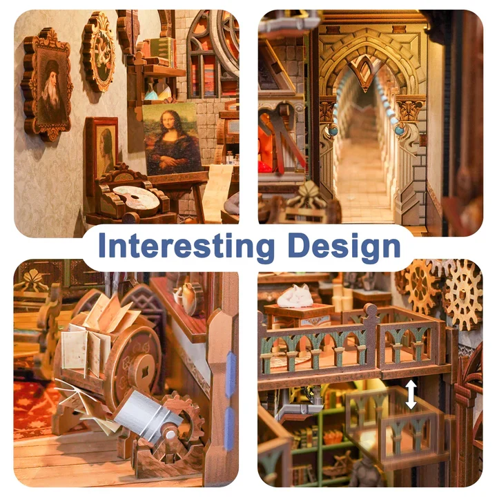 Book Nook - Leonardo Da Vinci (Wood)