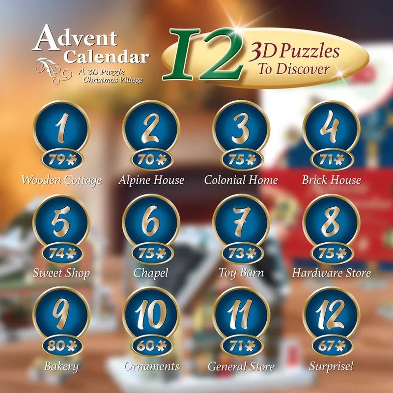3D Advent Calendar (12x72pcs)