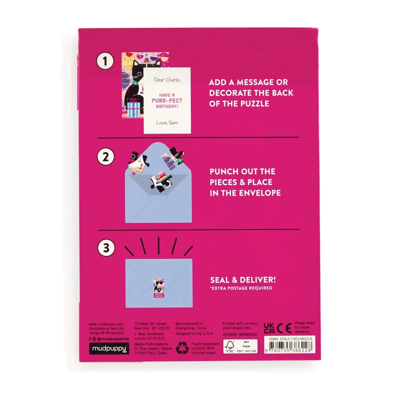 Birthday Card - Purr-Fect Cat (12pcs)