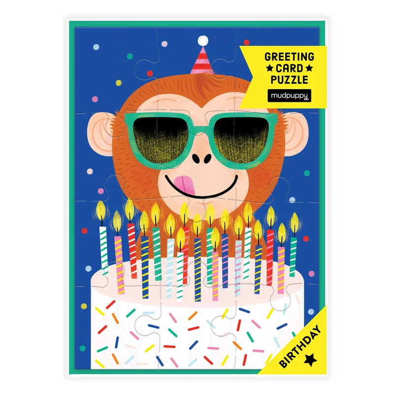 Birthday Card - Monkey Cake (12pcs)