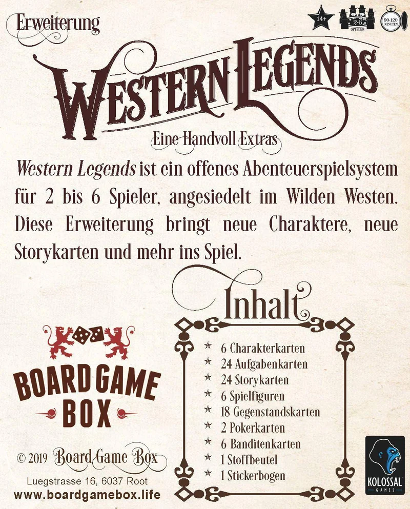 Western Legends: Eine Handvoll Extras [Erw.]