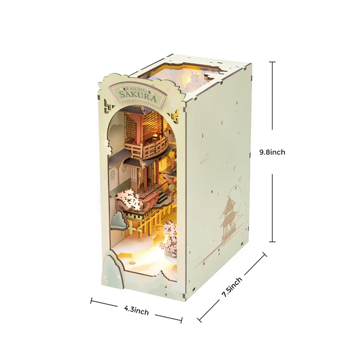 Book Nook - Falling Sakura (Wood)