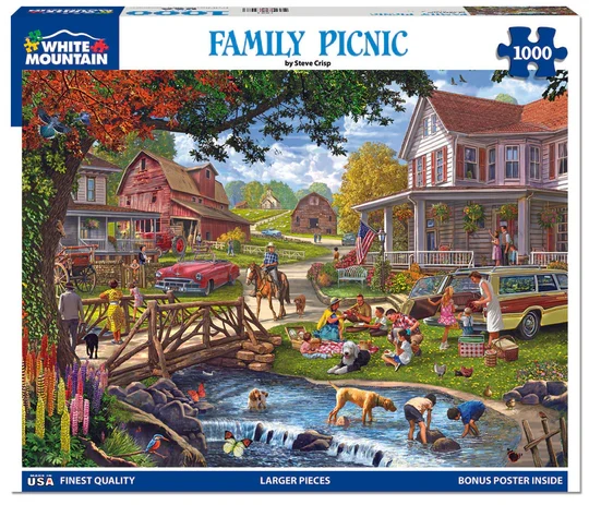 PFG Family Picnic, Steve Crisp (1000pcs) (UsageUsed – PUZZLES FOR GOOD)
