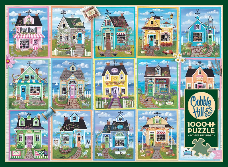 PFG Seaside Shops, Kate Leo (1000pcs) (UsageUsed – PUZZLES FOR GOOD)