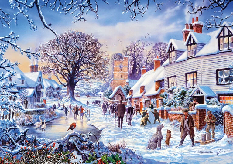 PFG Winter Wonderland - A Village in Winter (Usagé/Used - PUZZLES FOR GOOD)