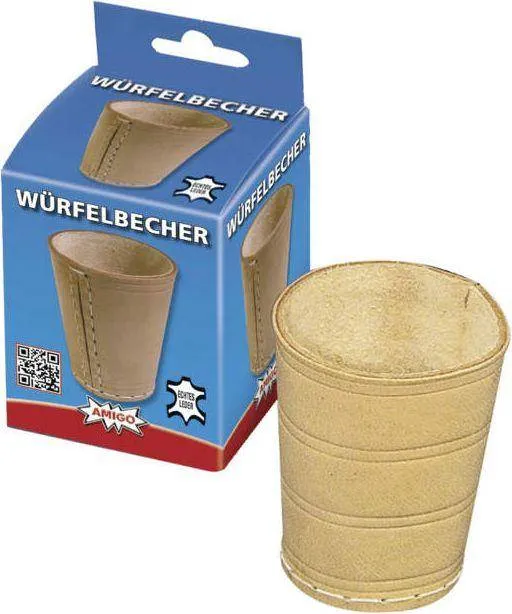 Würfelbecher, Leder