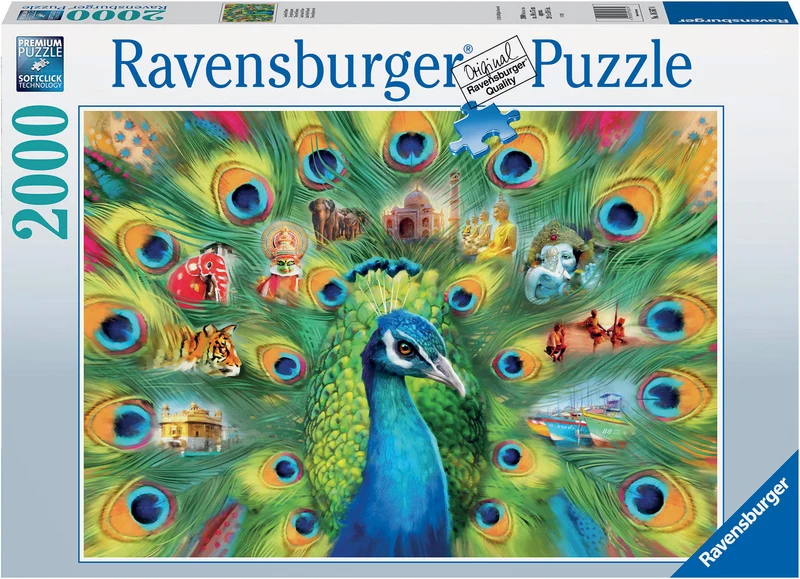PFG Ravensburger Land Of The Peacock (2000pcs) (Usage/Used - PUZZLES FOR GOOD)