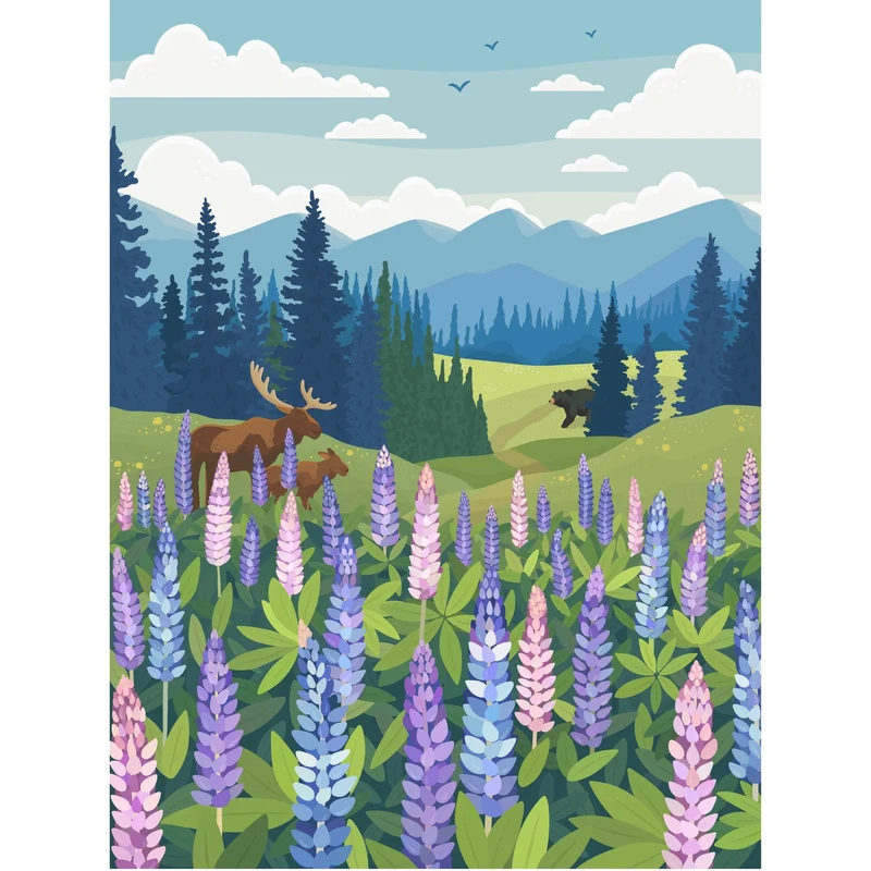 Lupines Meadow, Diana Pinnell (1000pcs)