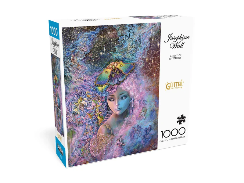 PFG A Bevy of Butterflies, Josephine Wall (Glitter Edition) (1000pcs) (Usage/Used - PUZZLES FOR GOOD)