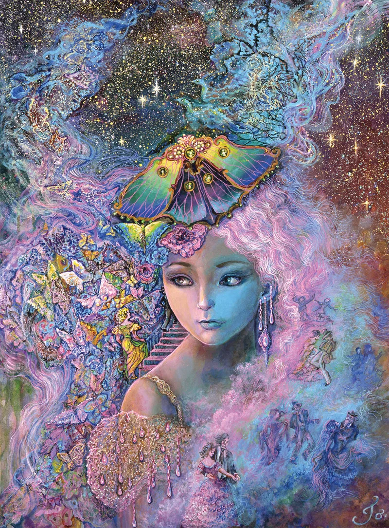 PFG A Bevy of Butterflies, Josephine Wall (Glitter Edition) (1000pcs) (Usage/Used - PUZZLES FOR GOOD)