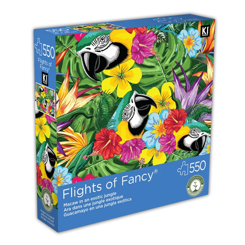 Flights of Fancy - Macaw in an Exotic Jungle (550pcs)