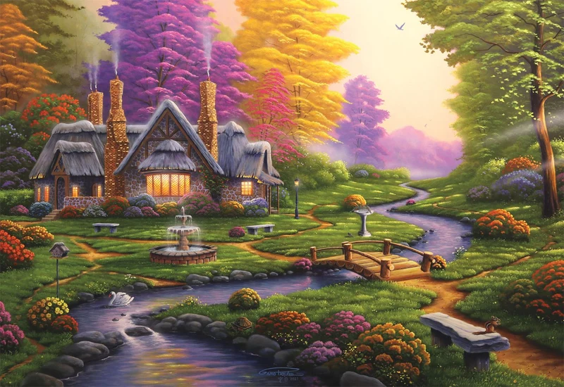 PFG A Dreamy Retreat, Geno Peoples (2000pcs) (Usage/Used - PUZZLES FOR GOOD)