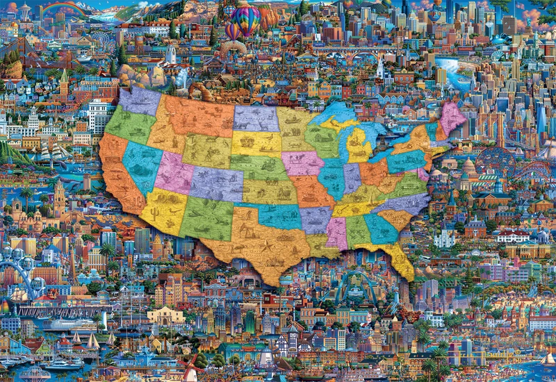 PFG Best of America (2000pcs) (Usage/Used - PUZZLES FOR GOOD)
