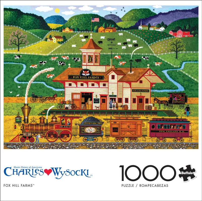 PFG - Fox Hill Farms, Charles Wysocki (1000pcs) (Usages/Used - Puzzles for Good)