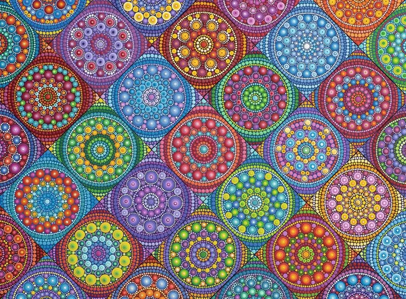 PFG Ravensburger Color Your World - Magnificent Mandalas (500pcs) (Usage/Used - PUZZLES FOR GOOD)
