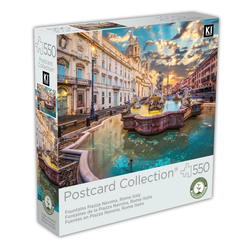 Postcard Collection - Fountains Piazza Navona, Rome, Italy (550pcs)