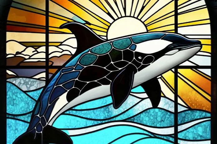 Marine Life - Stained Glass Orca - MicroPuzzle
