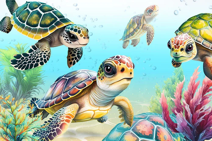 Marine life - Flippin Awesome Sea Turtles - MicroPuzzle