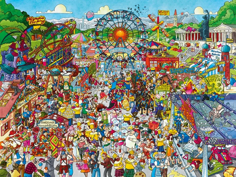 PFG Oktoberfest, Schöne (Triangular Box) (1500pcs) (Usage/Used - PUZZLES FOR GOOD)