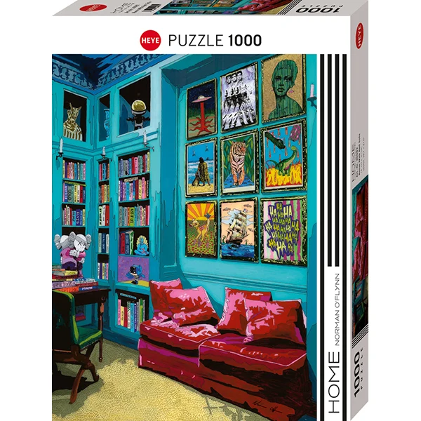 PFG Home - Room With Red Sofa, Norman O'Flynn (1000pcs) (Usage/Used - PUZZLES FOR GOOD)
