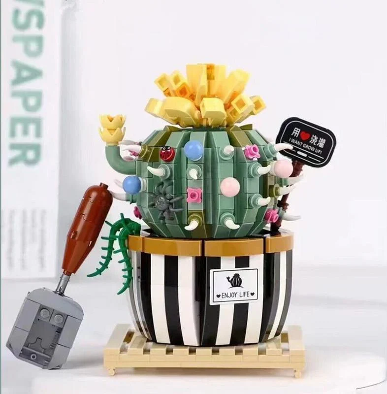 LOZ Micro Plants III - Potted Round Cactus (721pcs)