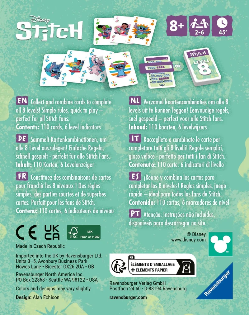 Ravensburger Disney® Stitch Level 8® - Card Game