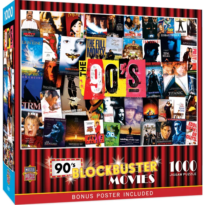 PFG Blockbuster Movies - The 90s (1000pcs) (Usage/Used - PUZZLES FOR GOOD)