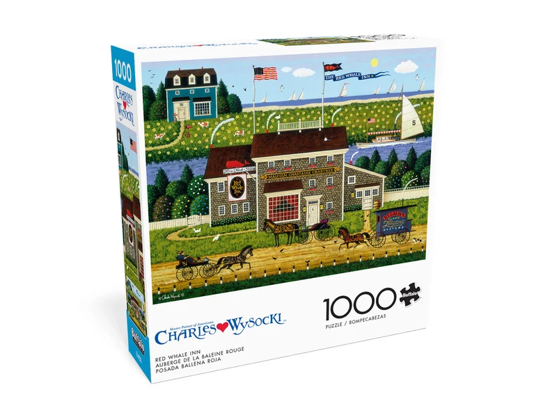 PFG Red Whale Inn, Charles Wysocki (1000pcs) (Usage/Used - PUZZLES FOR GOOD)