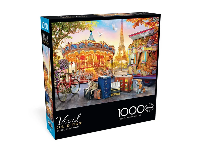 PFG Vivid Collection: Carousel de Paris (1000pcs) (Usage/Used - PUZZLES FOR GOOD)