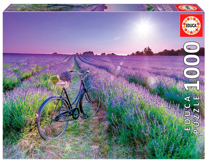 PFG Bike in a Lavender Field (1000pcs) (Usage/Used - PUZZLES FOR GOOD)