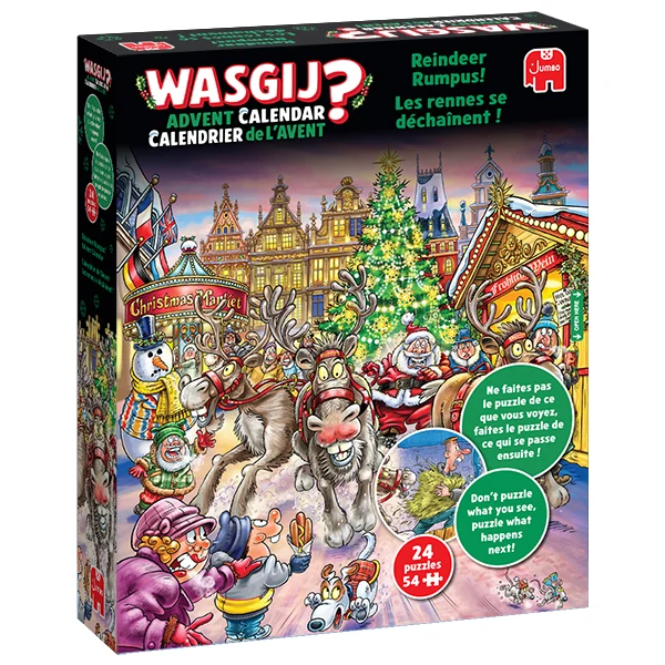 2025 Wasgij Advent Calendar - Reindeer Rumpus (24 x 54pcs)