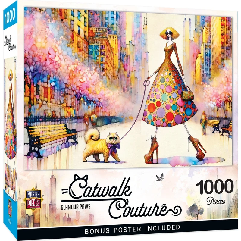 PFG Catwalk Couture - Glamour Paws, Peggy Collins (1000pcs) (Usage/Used - PUZZLES FOR GOOD)