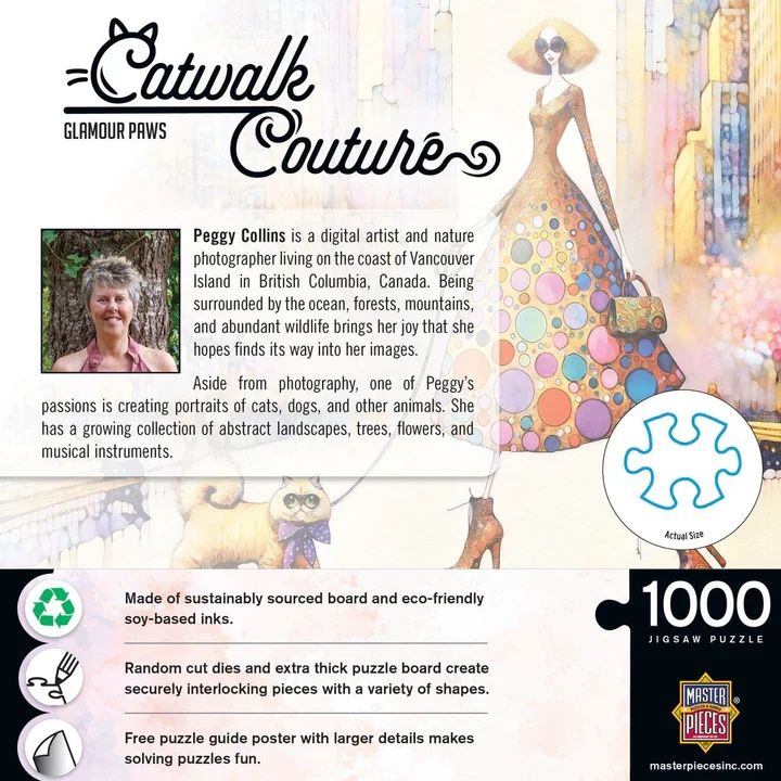 PFG Catwalk Couture - Glamour Paws, Peggy Collins (1000pcs) (Usage/Used - PUZZLES FOR GOOD)