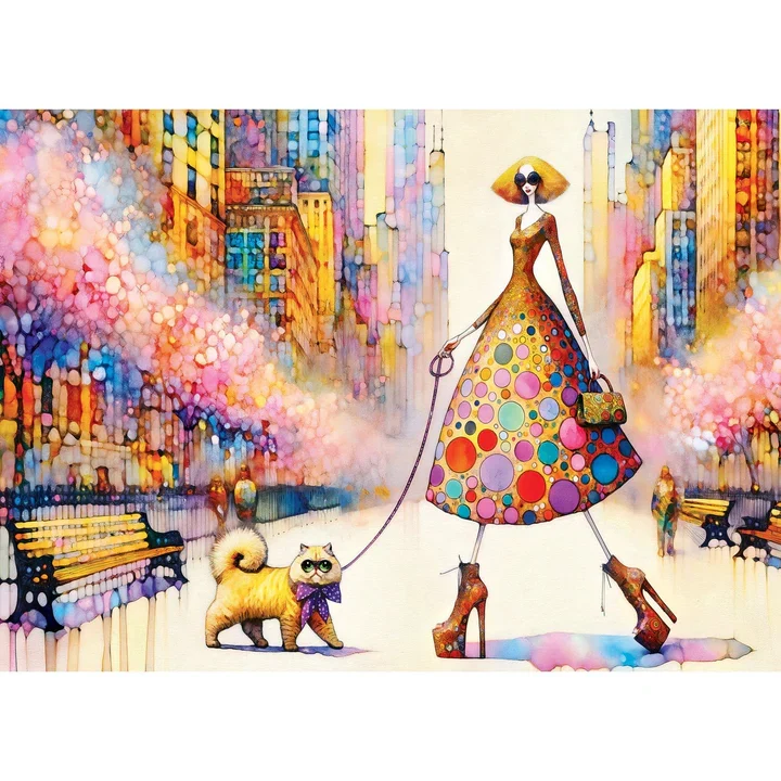 PFG Catwalk Couture - Glamour Paws, Peggy Collins (1000pcs) (Usage/Used - PUZZLES FOR GOOD)