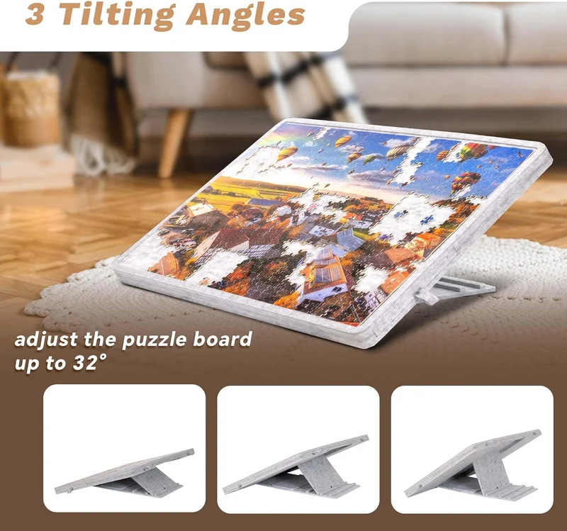 1000pcs Tilting Puzzle Board with 4 Colorful Drawers & Cover