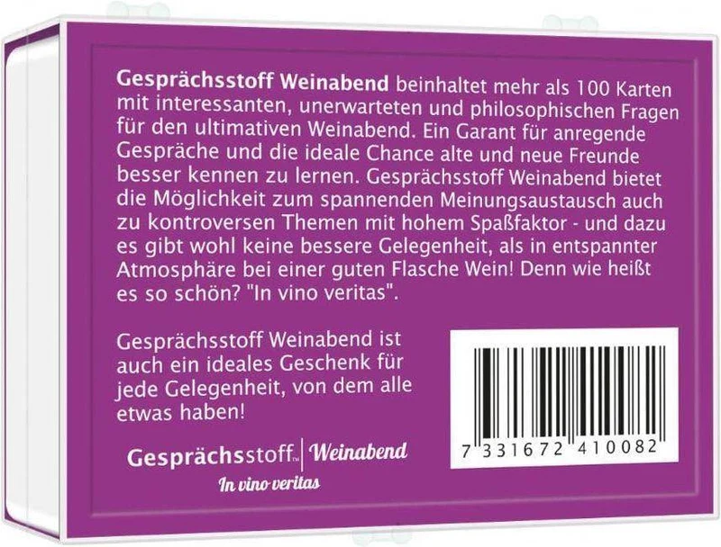Gesprächsstoff: Weinabend
