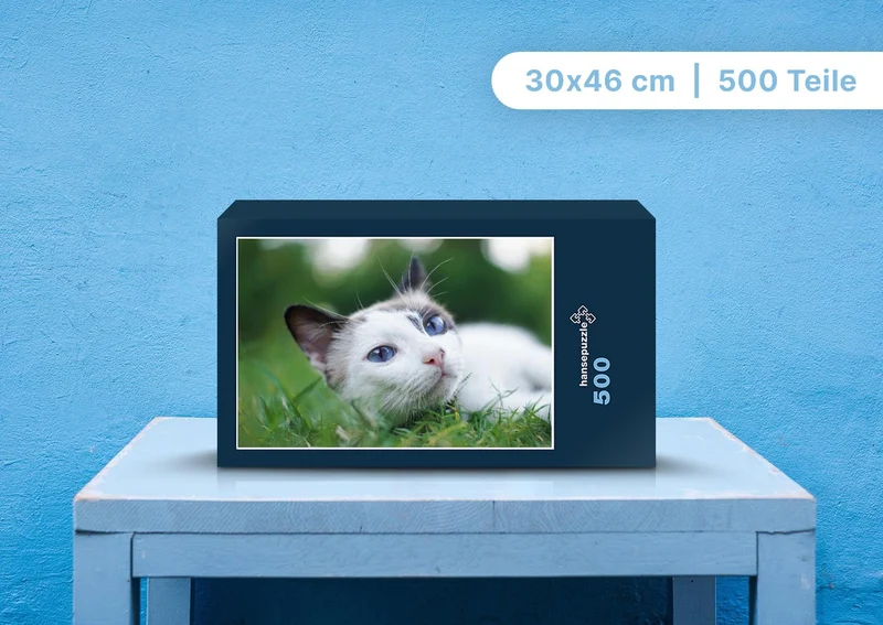 103553 Tierwelt - Katze im Gras Puzzle
