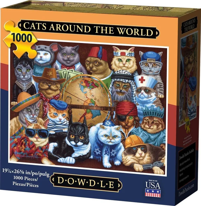 PFG Cats Around the World (1000pcs) (Usage/Used - PUZZLES FOR GOOD)