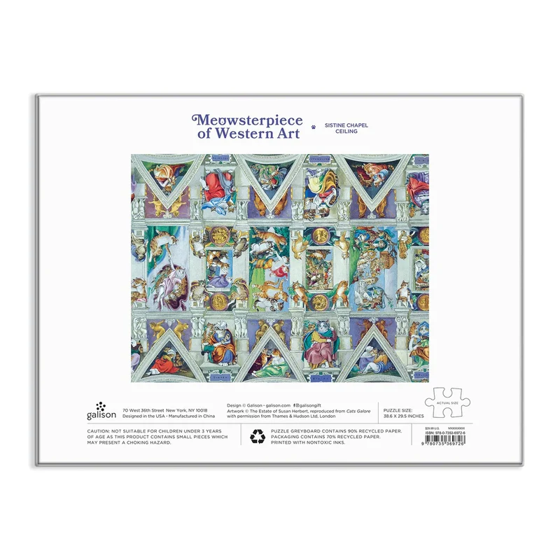 PFG Sistine Chapel Ceiling Meowsterpiece of Western Art (2000pcs) (Usage/Used - PUZZLES FOR GOOD)