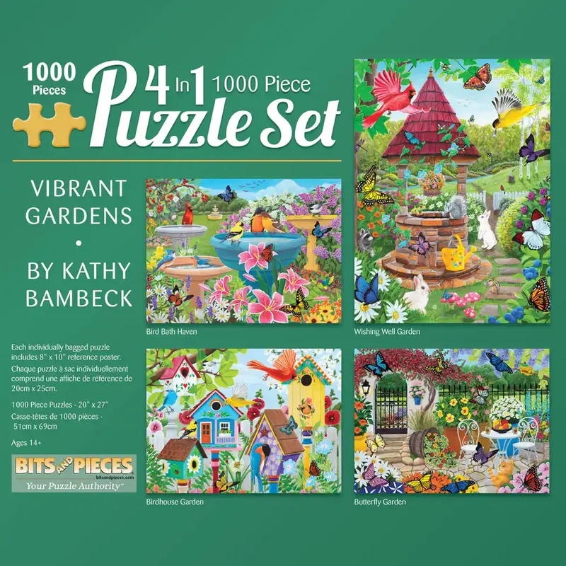 PFG Vibrant Gardens 4-in-1 Multipack (Usage/Used - PUZZLES FOR GOOD)