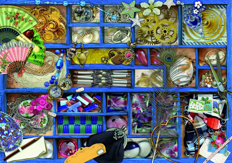 PFG Blue Collection, Barbara Behr (1000pcs) (Usage/Used - PUZZLES FOR GOOD)