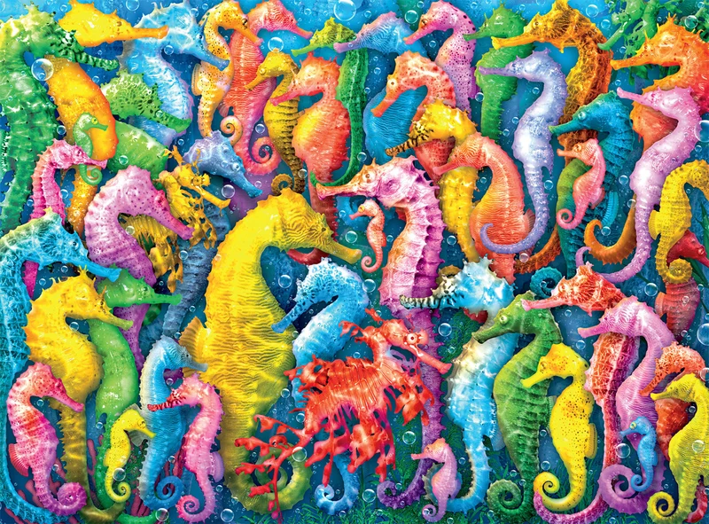PFG Vivid Collection - Seahorse Fantasy (1000pcs) (Usage/Used - PUZZLES FOR GOOD)